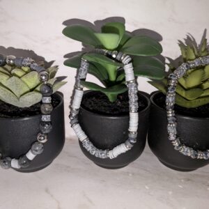 Storm Grey Heishi Trio