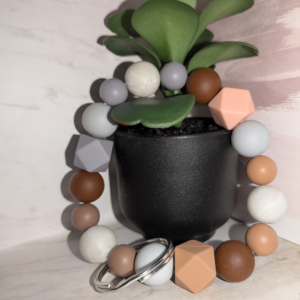 Mocha Marble Wristlet